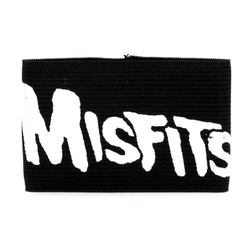 Напульсник Misfits ( белые буквы + черепушки )