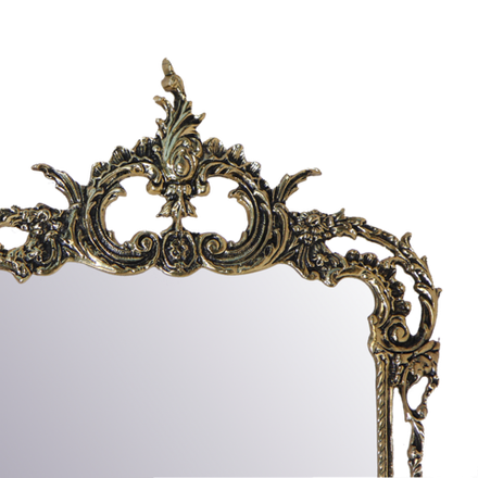Bello De Bronze Зеркало в раме Рэтта, золото