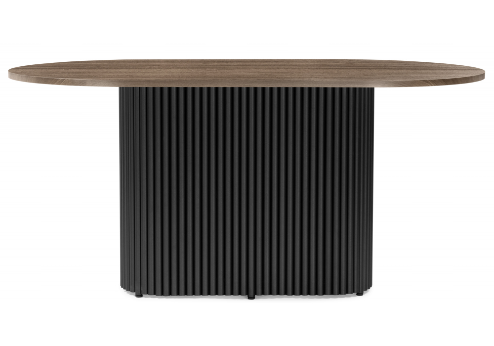 Стол деревянный Woodville Барон О 160 х 90 дуб кантри, черный