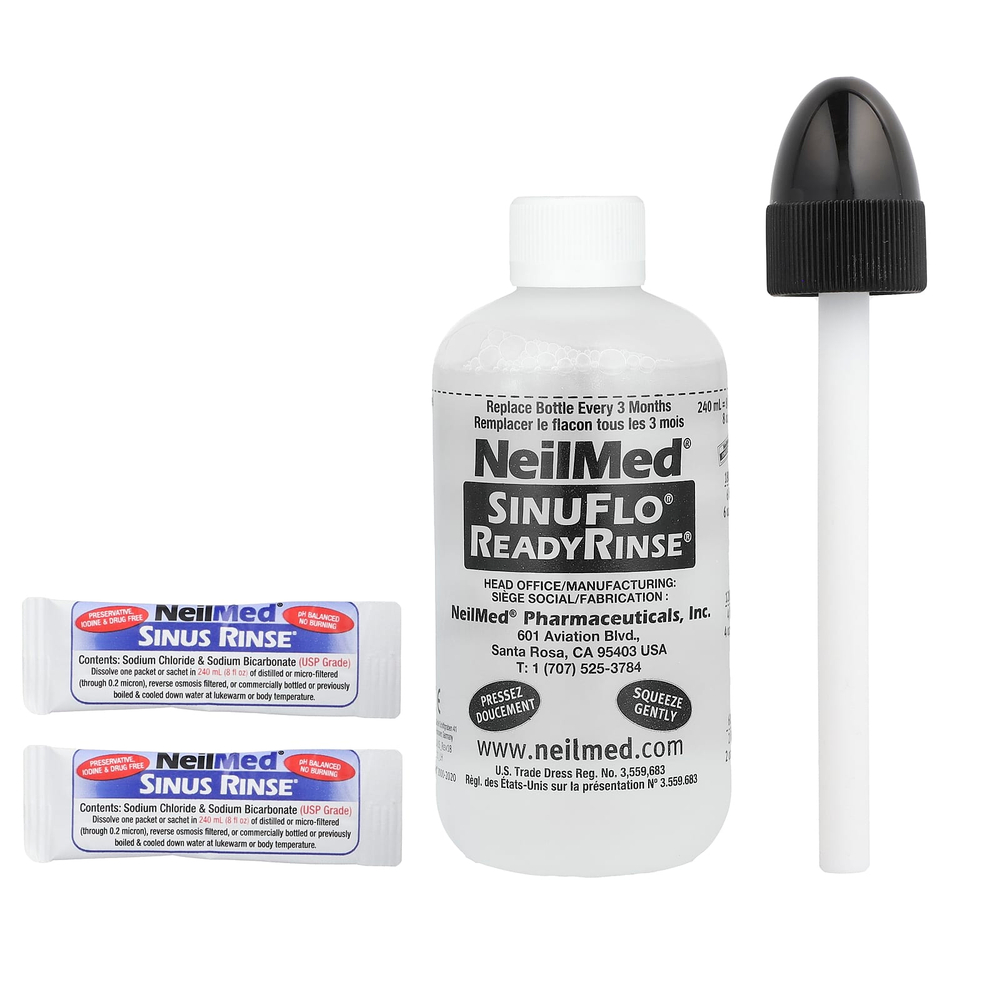 NeilMed, SinuFlo ReadyRinse, смесь для промывания носа, набор из 2 предметов