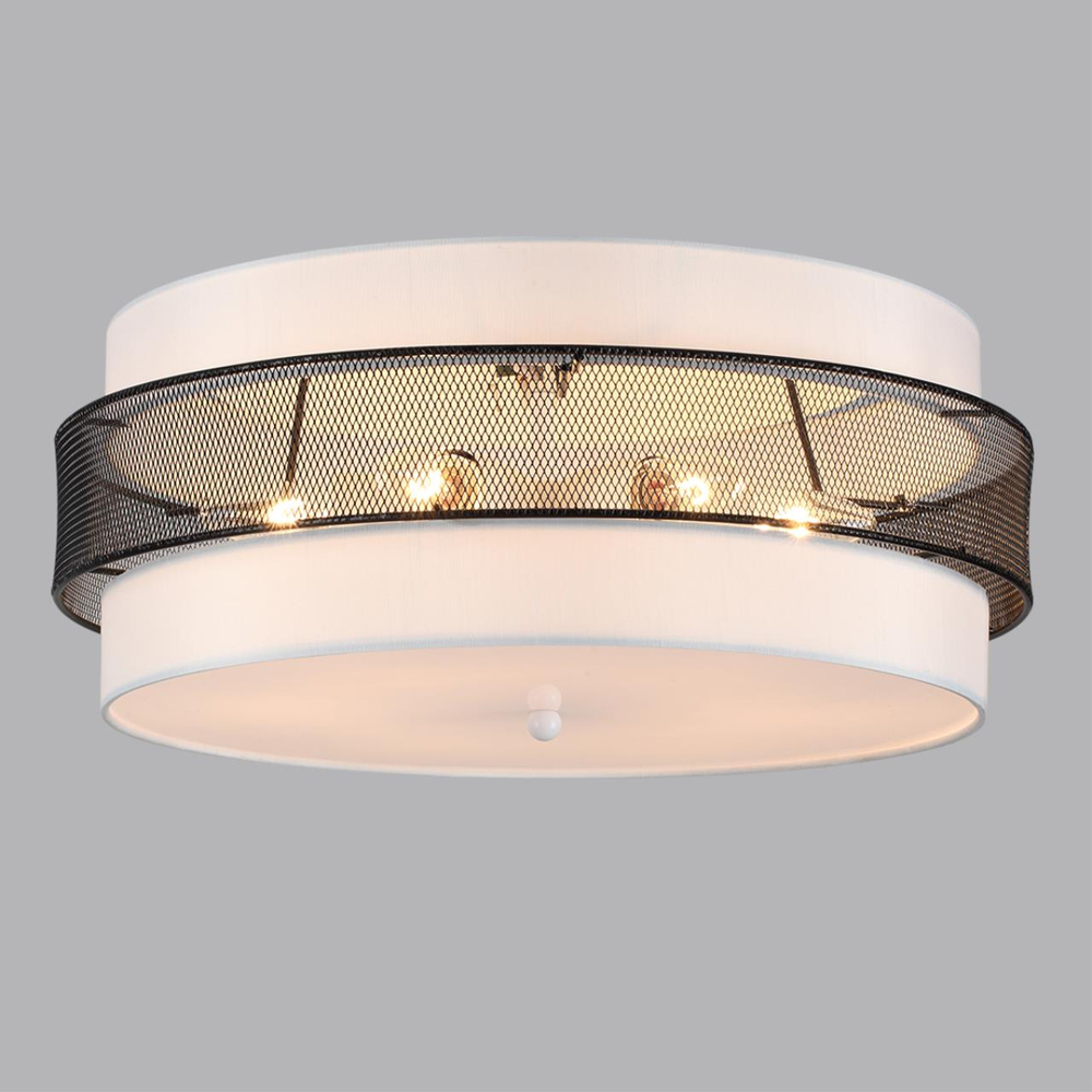 8002/6C MODERNI LN25 000 белый, черный металл/металл, текстиль Потолочный светильник Е27 6*60W 220V ANIMAISA