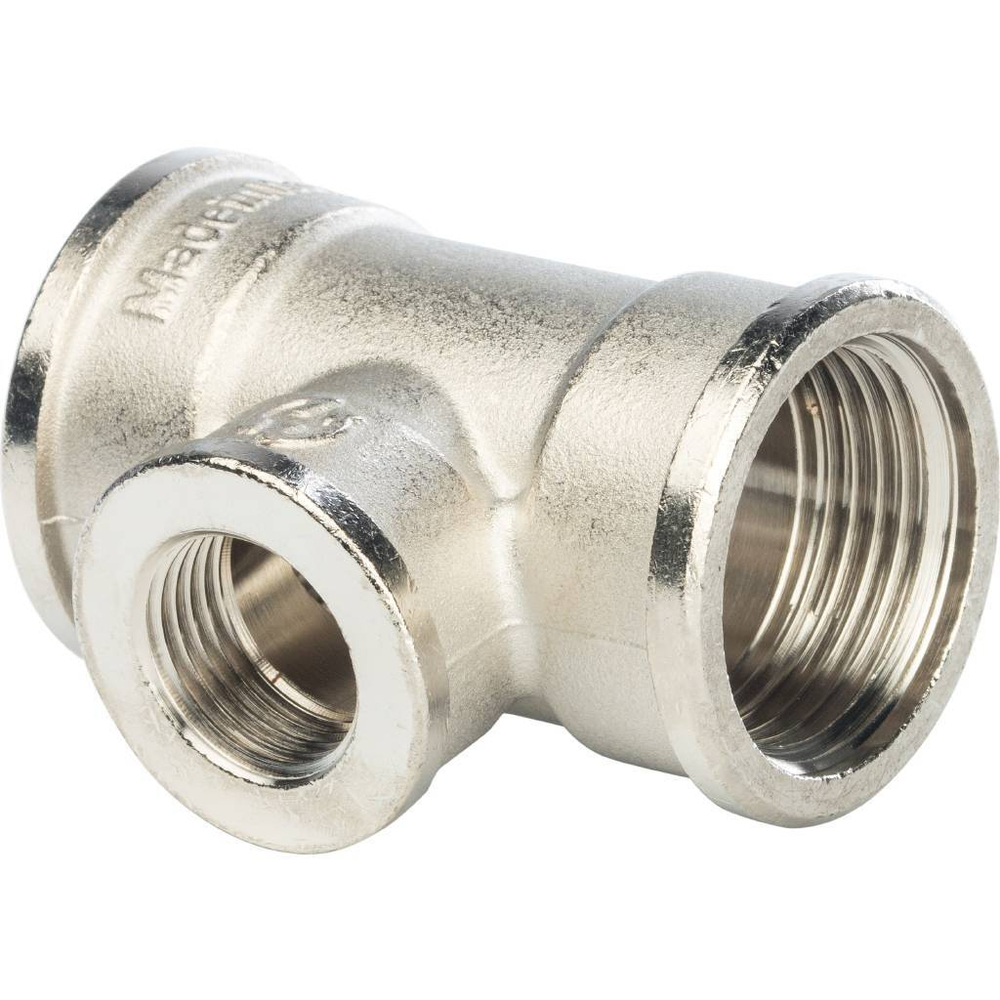 Тройник STOUT переходной никелированный 1"x1/2"x1" ВР