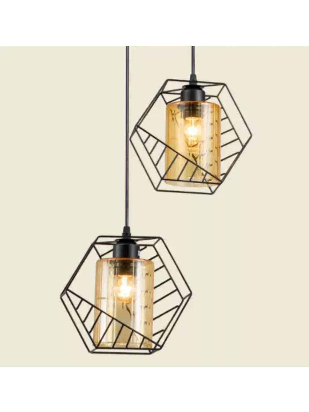 Люстра подвесная E27*3*60W черный