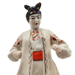 Одарка и Карась. Фарфоровые статуэтки. Киевский экспериментальный завод. СССР. 1970-90 гг.