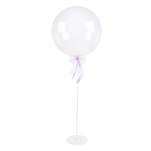 Стойка для шаров 1 насадка, 0,7 м, Белый/Прозрачный, 1 шт.