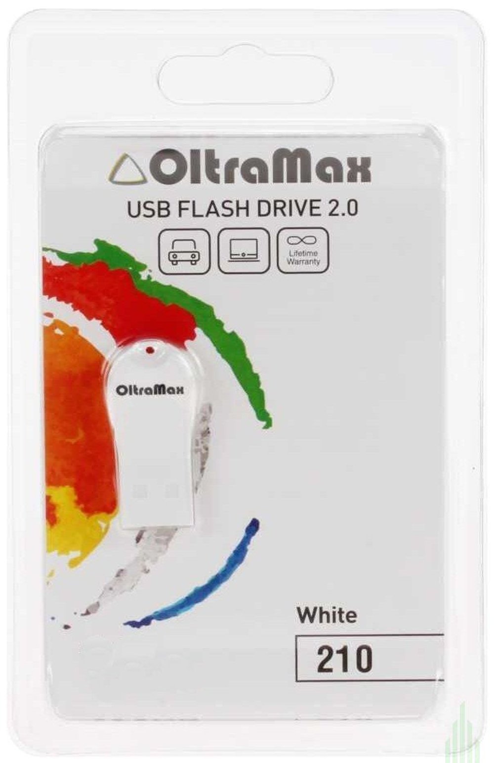 USB Флешка 32GB OltraMax 210, USB 2.0, белая