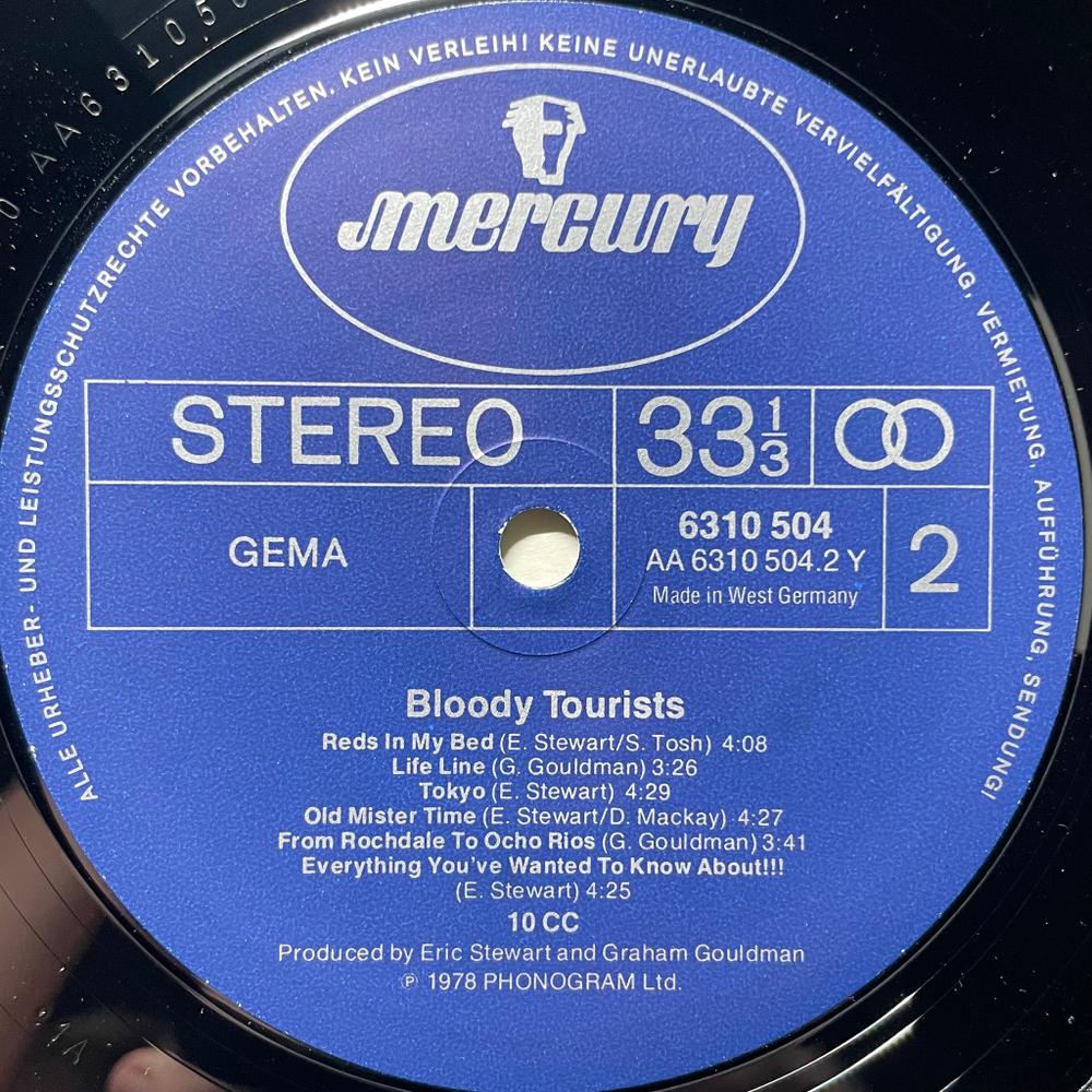 10cc – Bloody Tourists (Германия 1978г.)