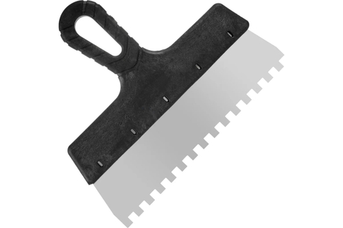 Шпатель фасадный ЗУБР нерж полотно 250мм зуб 8*8мм пластиковая ручка