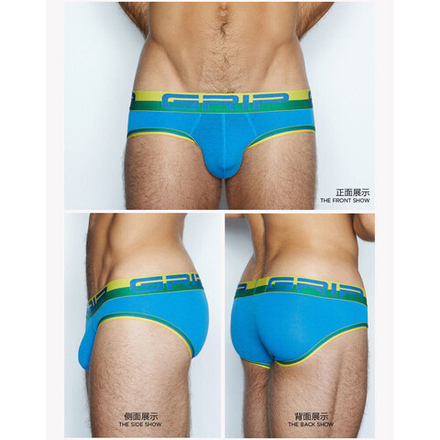 Мужские трусы брифы GRIP голубые