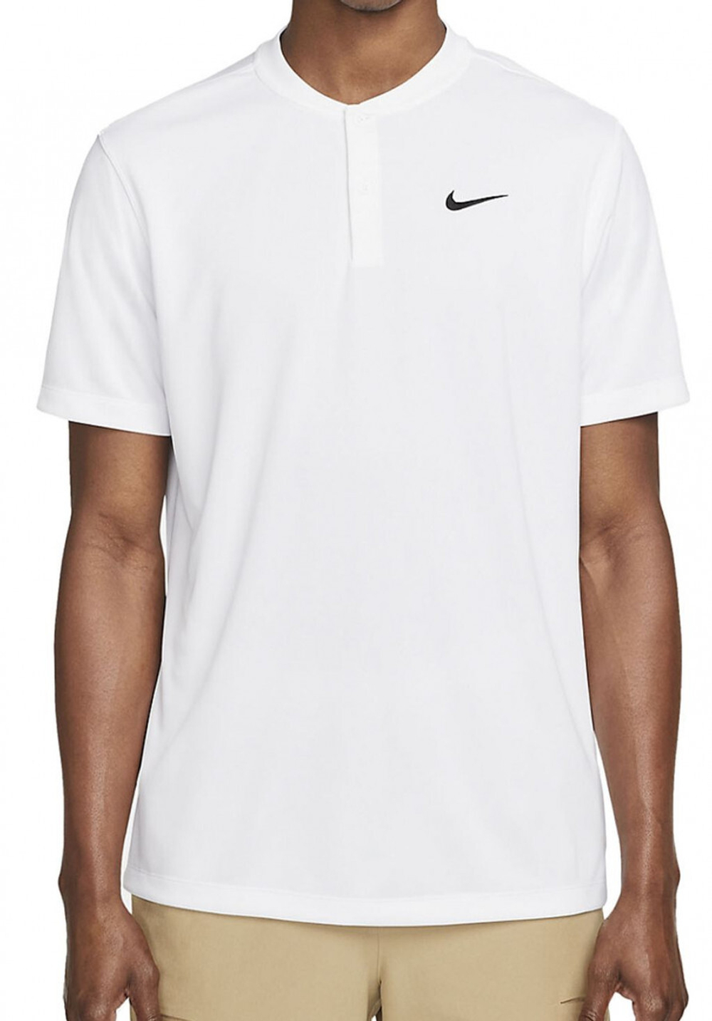 Мужское теннисное поло Nike Men's Court Dri-Fit Blade Solid Polo - белый