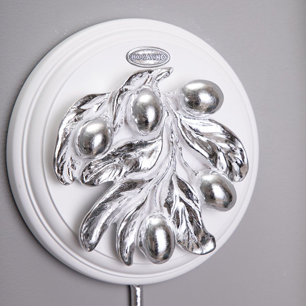 Настенный крючок Oliva Branch (Олива Бранч) Айс Античное серебро