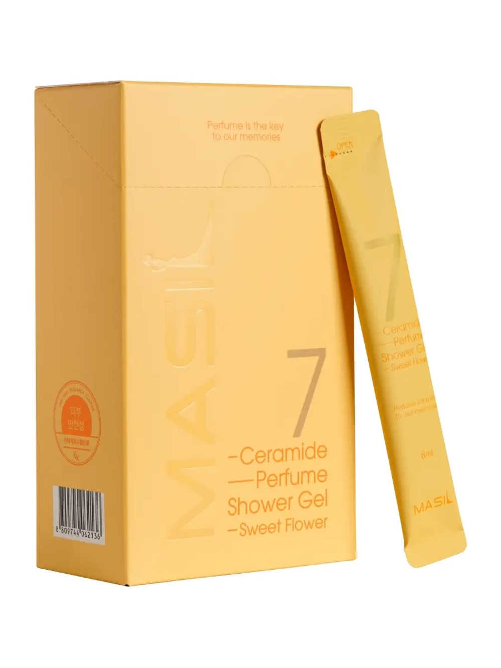 MASIL - ГЕЛЬ ДЛЯ ДУША С КЕРАМИДАМИ 7 CERAMIDE PERFUME SHOWER GEL STICK POUCH (SWEET FLOWER), 8 МЛ * 20 ШТ