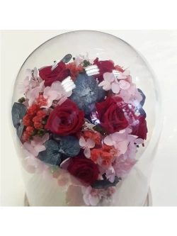 деревце из натуральных цветов в стекле