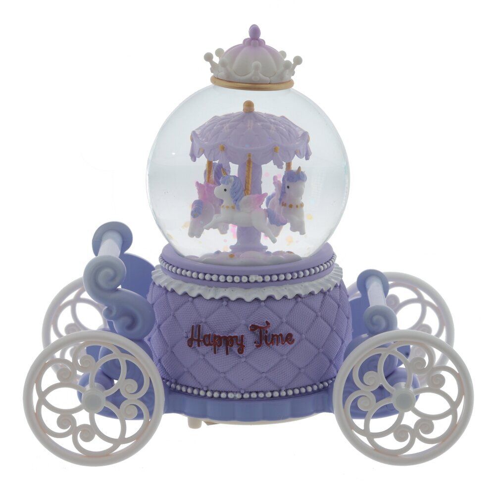 GAEM Фигурка декоративная "Карусель" в стекл шаре (муз, подсвет, вьюга, 2xAAA н/п), D8 см, L17 W9 H17 см