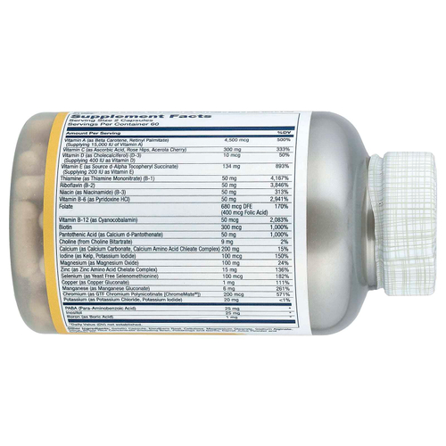 Solaray, мультивитамины Multi Energy™, дважды в день, без железа, 120 капсул