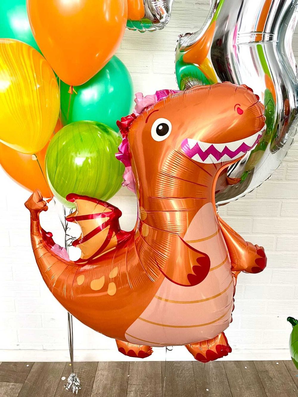 Шар фигура дракон оранжевый (БГ-35)  Изображение2
