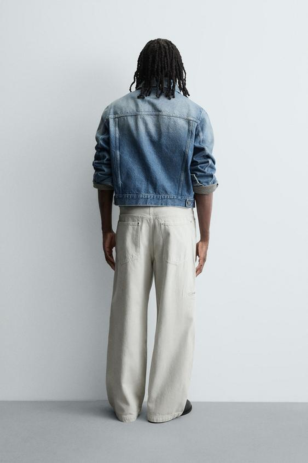 ZARA ДЖИНСЫ BAGGY FIT, ЭКРЮ