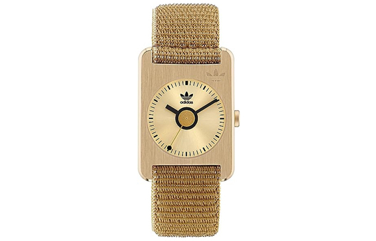 Adidas Originals STREET Wrist Watch Quartz Movement Nylon Strap Gold Dial Women"s Watch 30m Water Resistant