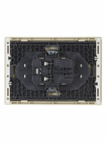 FORTE&PIANO Розетка 2-местная без заземления с защитными шторками безвинтовое крепление 10А FP425 ваниль IEK