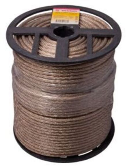 Трос стальной в ПВХ оплетке d=6,0 мм, прозрачный (бухта 150 м)  REXANT