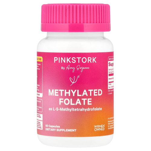 Pink Stork, Метилированный фолат, 60 капсул