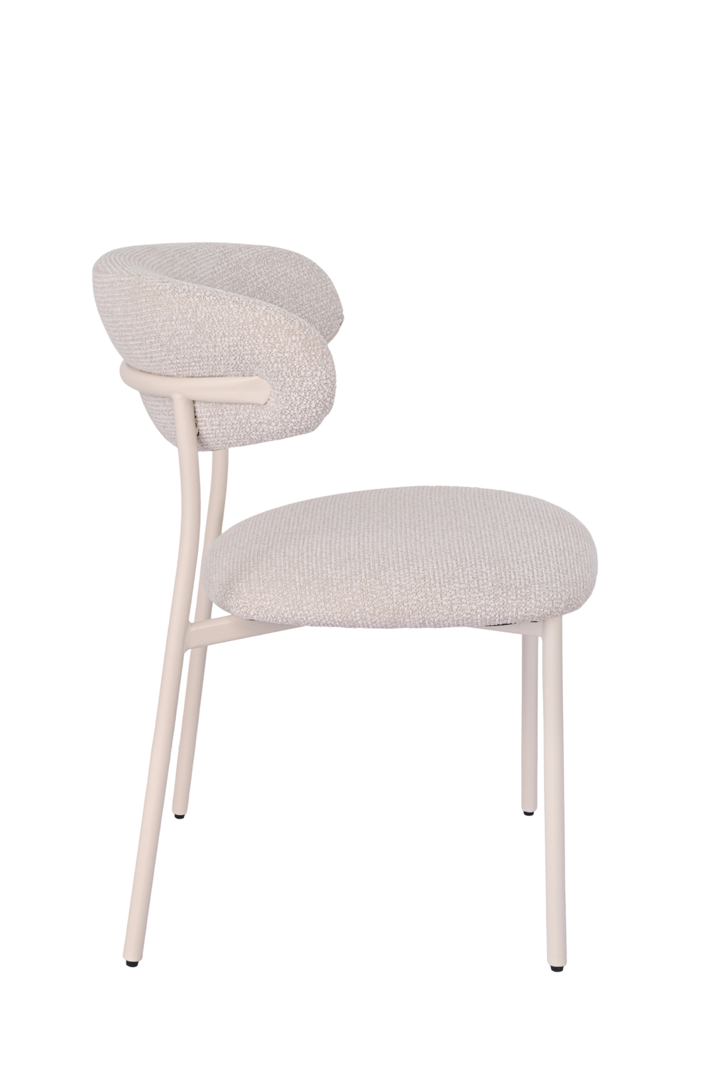 Стул обеденный Ayla серый белые ножки 2 шт.