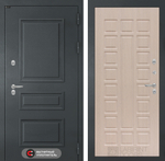 Дверь с терморазрывом входная Лабиринт ATLANTIC 04 Беленый дуб