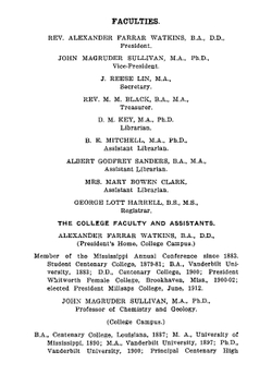 Millsaps College Catalog, 1921-1922 | Millsaps College