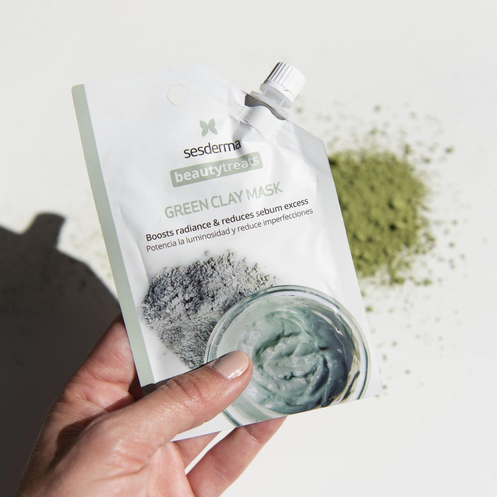 Sesderma BEAUTYTREATS Green Сlay Mask - Маска для лица с зеленой глиной и экстрактом зеленого чая, 25 мл
