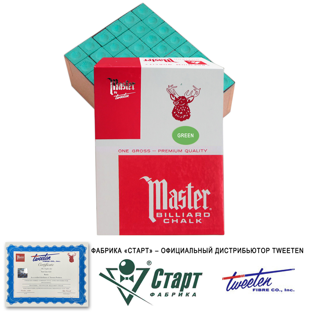 Мел Tweeten Master зеленый (144 шт)