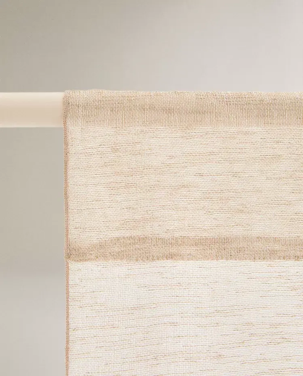 ZARA HOME ШТОРА ИЗ ПОЛУПРОЗРАЧНОЙ ТКАНИ, СВЕТЛО-БЕЖЕВЫЙ