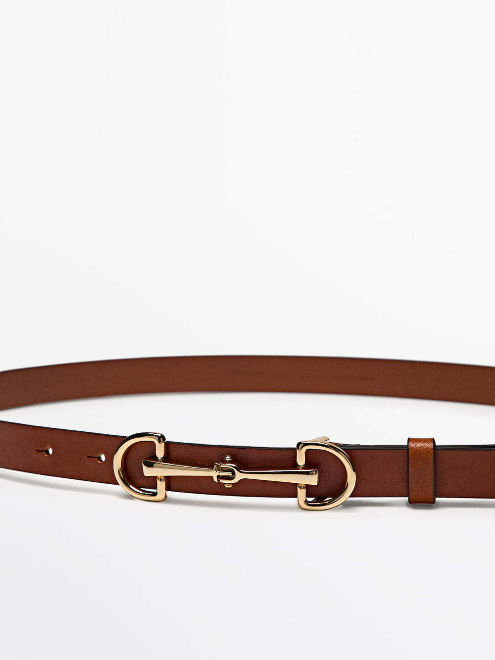 Massimo Dutti Ремень из кожи наппа, цвет кожи