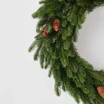 Рождественский венок с гирляндой «Cones» (Литая хвоя) 60 см