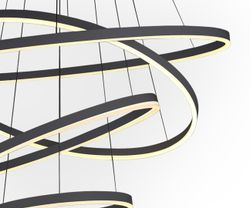 Kink Light 08204,19A(4000K) Подвес димм. Тор черный Led 174W