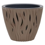Кашпо для цветов пластиковое 7,5л d-25 см «Вдохновение» Мокачино