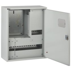 Корпус металлический навесной ЭРА ЩУРН-3/24 (500х400х155) IP31 УХЛЗ серый | Корпуса металлические учетно-распределительные
