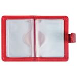 Визитница/кредитница однорядная GALANT "Ritter", на 24 карты, под гладкую кожу, застежка, бордовая, 235399