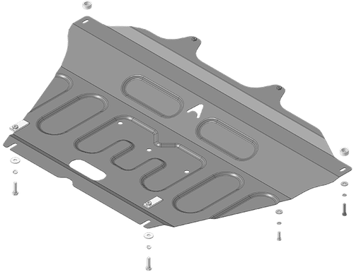 Защита картера двигателя, КПП. 1,5 мм, Сталь. для Lada Iskra 2025-н.в., Motodor.52101