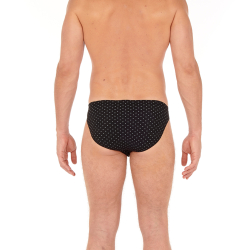 Мужские трусы слипы черные с принтом HOM MAX Comfort Micro Briefs 401912_40I004