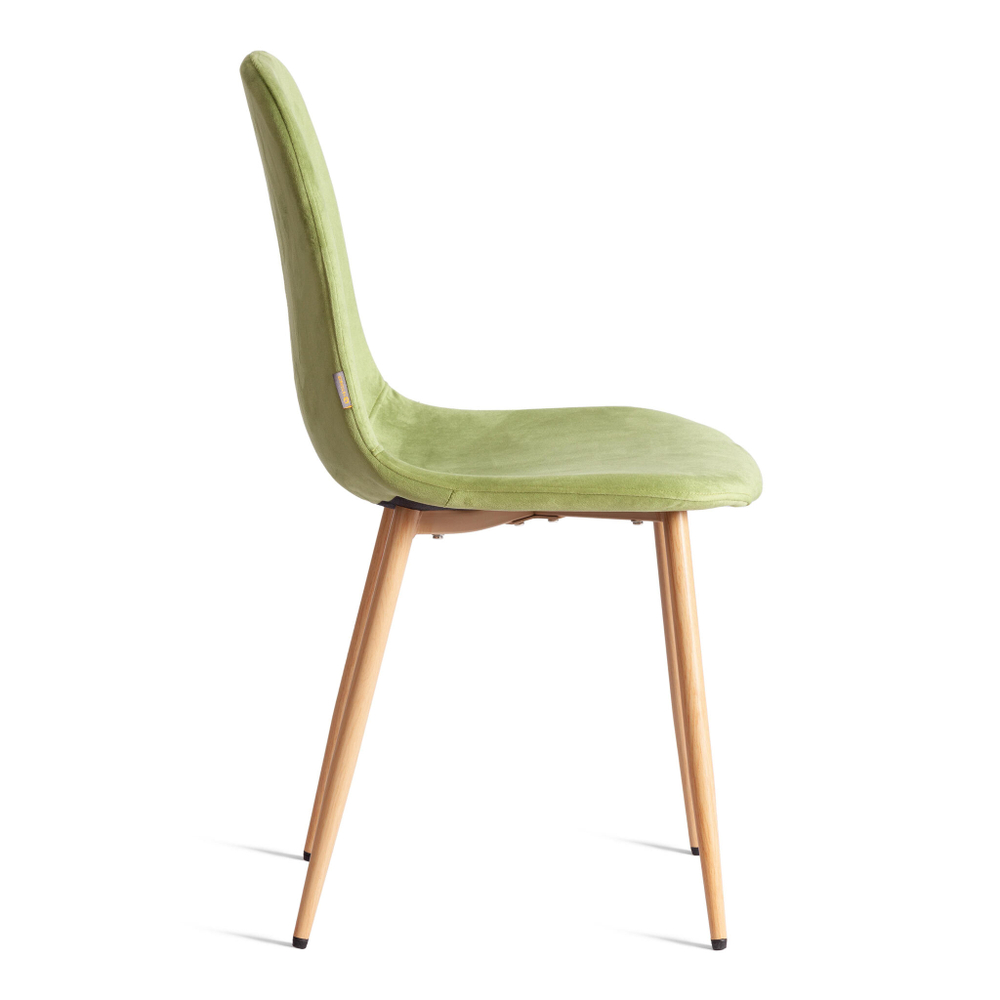 Стул BREEZE (mod. JSC-58) Велюр/металл , 44 х 53 х 86 см, Green (зеленый) HLR54 / натуральный