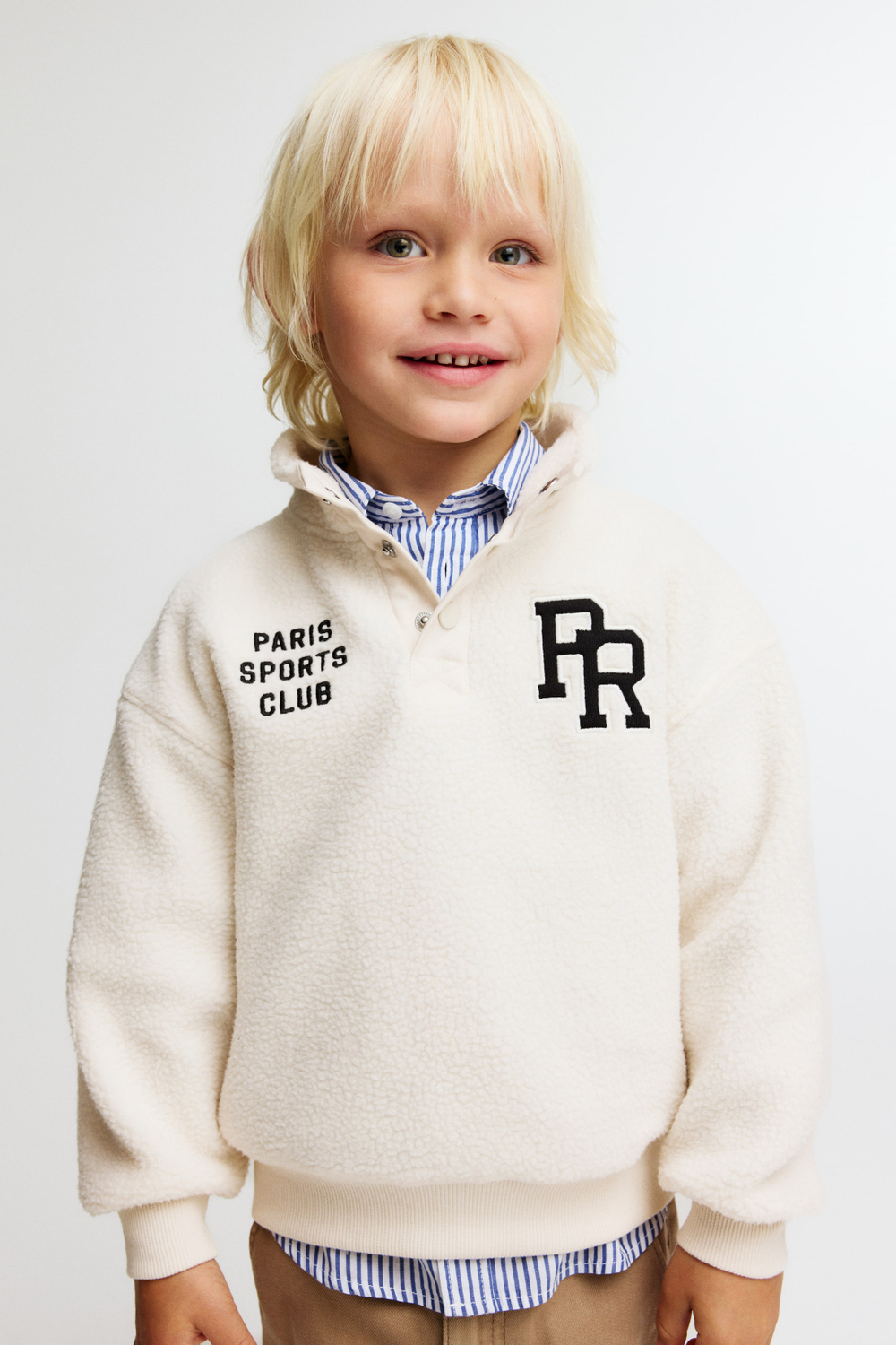 H&M Флисовая толстовка, кремовый