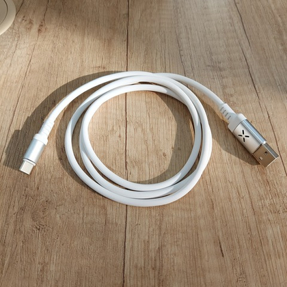 USB cable Type-C светящийся голос.упр. white Full Power