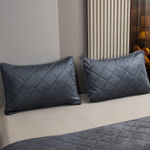 Велюровое покрывало ромб OVF030, размер 240*260, наволочки 50-70 2 шт