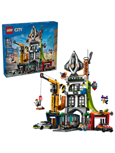 Конструктор Лего Сити Городская башня 60473 | LEGO City The City Tower | большая городская башня с метро 1941 деталь 8+
