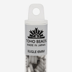 Японский бисер TOHO Bugle (стеклярус) 6mm (№1484), сатиновый непрозрачный