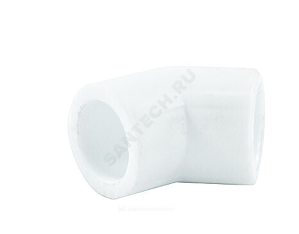 Угольник PP-R белый Дн 25х45гр PRO VALFEX 10107025-PRO