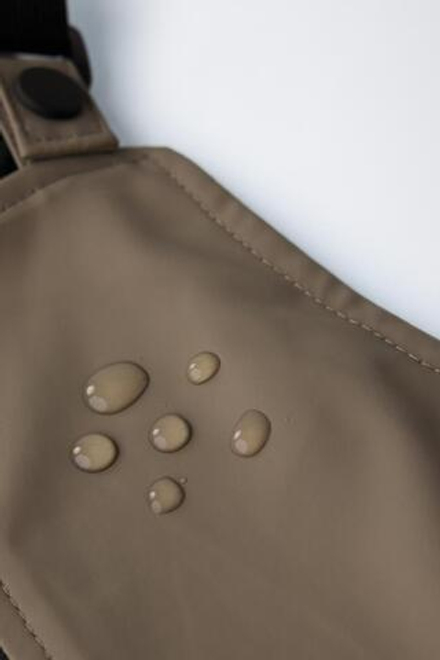 ZARA ПРОРЕЗИНЕННЫЙ КОМБИНЕЗОН WATER RESISTANT, СЕРО-КОРИЧНЕВЫЙ