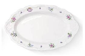 Блюдо овальное 35,5x22 см h 3,4 см, фарфор, Retro Garden