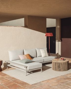 Уличный торшер Aldet на солнечных батареях терракотовый, диаметр 46 см