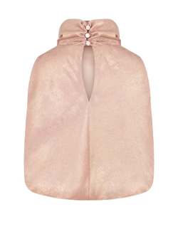 Шелковый топ с драпировкой на одном плече